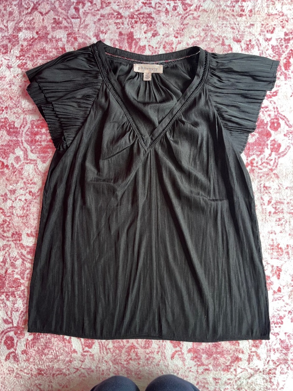 Philosophy Black Top Blouse